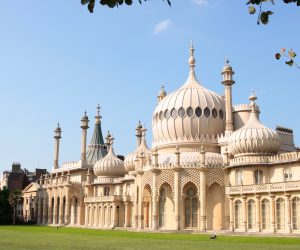 GettyImages-157393118 (1) A horizontal picture of Brighton Pavillion on a summers day. It was built in 1784 and purchased in the early nineteenth century for the Prince Regent.
It is also known as the ’Royal Pavilion’ and between 1815 and 1821 was restyled by John Nash who employed a mixture of classical and Indian styles.